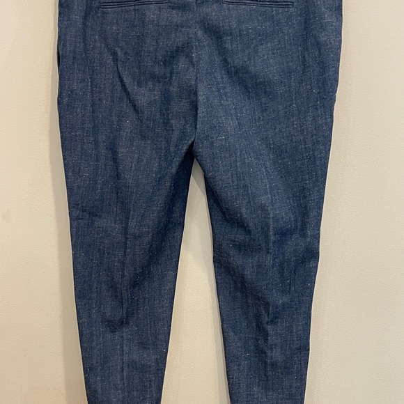 CELINE Cotton Denim Straight Leg Trousers Pants with Ankle Zip 44 like new - Picture 5 of 16